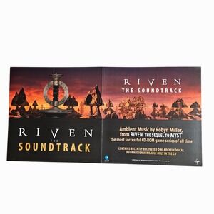 Robyn Miller‎ Riven The Soundtrack 12x24 Double Sided Promo Poster Vintage 1998